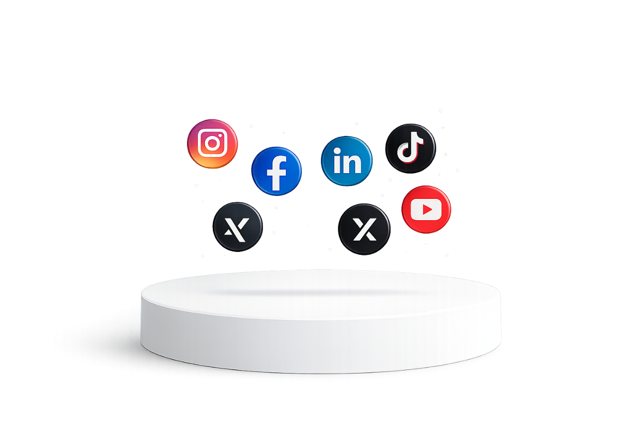 Smartphone displaying social media engagement metrics